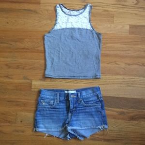 Denim Shorts/Tank Top